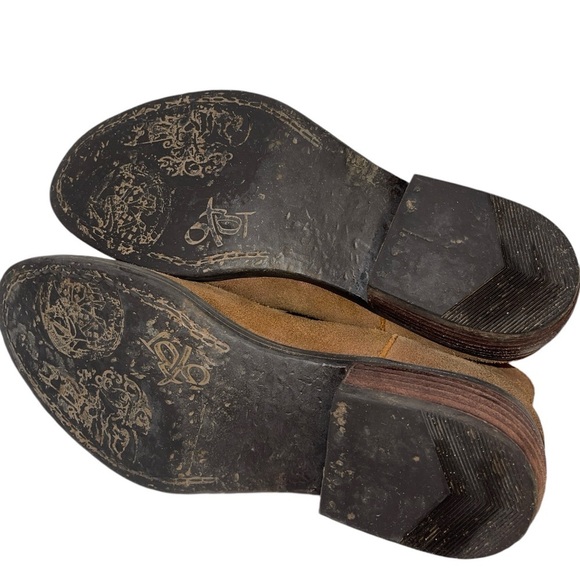 OTBT Women's Booties Size 8M Brown Leather Ankle Booties "Trek" Side Zip - Picture 9 of 11